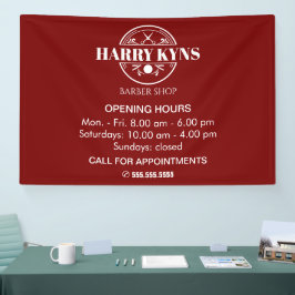 Openingsuren herenkapper aangepast spandoek