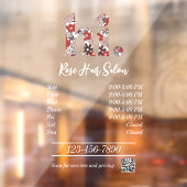 Openingsuren kapperszaak raamsticker (Vel 2)