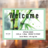 Openingsuren logo Welkomstdeur/Venstervastklemmen Raamsticker (Vel 2)