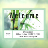 Openingsuren logo Welkomstdeur/Venstervastklemmen Raamsticker (Vel 3)