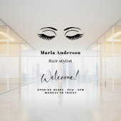 Openingsuren visagist welkom raamsticker