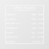 Openingsuren Winkel Winkel Openingstijden Raamsticker (Vel)