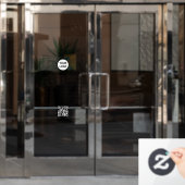 Openingsuren wit bedrijf Modern Schrift Qr Raamsticker (Kantoordeur)