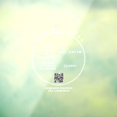 Openingsuren wit bedrijf Modern script rond Raamsticker (Vel 3)