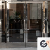 Openingsuren Zakelijk Logo Transparant Zwart Raamsticker (Kantoordeur)