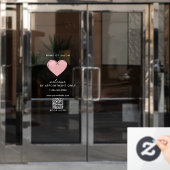 Openingsuren Zakelijke Afspraak Alleen Bobby Pins Raamsticker (Kantoordeur)