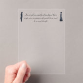Openingszin van "Pride and Prejudice" plus silhoue Acryl Uitnodigingen (Insitu (Draagbaar))
