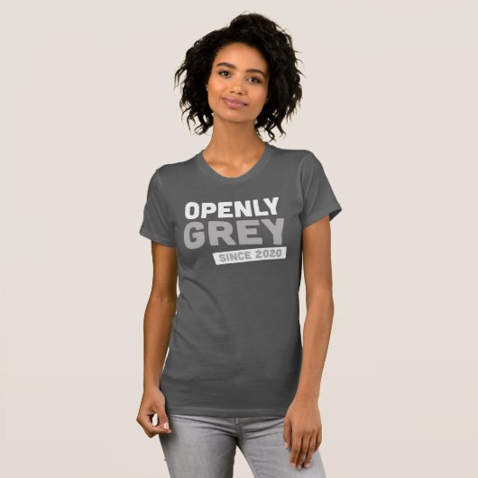 Openlijk grijs sinds 2020 - positieve haarkeuze t-shirt (Voorkant volledig)