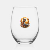 Openlucht Amerikaanse Staffordshire Terrier Hond l Wijnglas Zonder Voet (Voorkant)