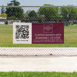 Openluchtgebeurtenis signage met QR-Adverteren cod Spandoek
