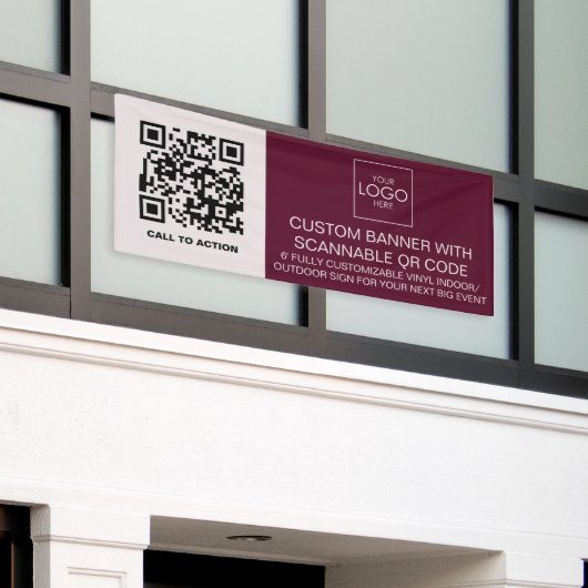 Openluchtgebeurtenis signage met QR-Adverteren cod Spandoek (Buitenkant Gebouw)