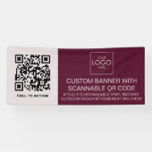 Openluchtgebeurtenis signage met QR-Adverteren cod Spandoek (Horizontaal)