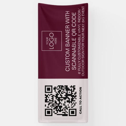 Openluchtgebeurtenis signage met QR-Adverteren cod Spandoek (Verticaal)