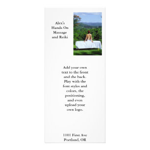 Openluchtmassage Reclamekaart