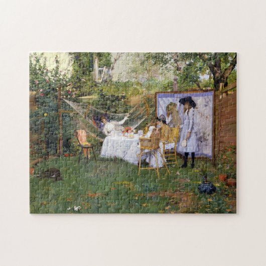 openluchtontbijt | William Merritt Chase Legpuzzel (Horizontaal)