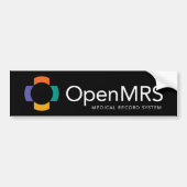 OpenMRS-Bumpersticker - zwart Bumpersticker (Voorkant)