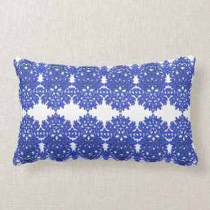 Openwerkpatroon in de stijl blauw-chinoiserie kussen