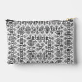 Openwork squares art deco retro black white etui (Achterkant)