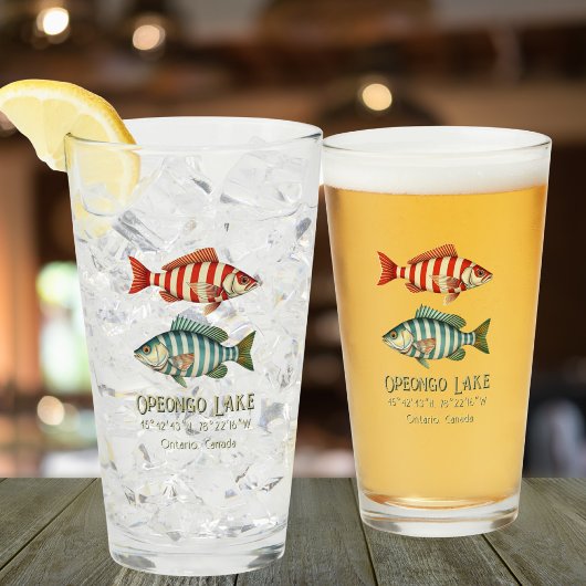 Opeongo Lake Ontario Canada visdrankbar Glas