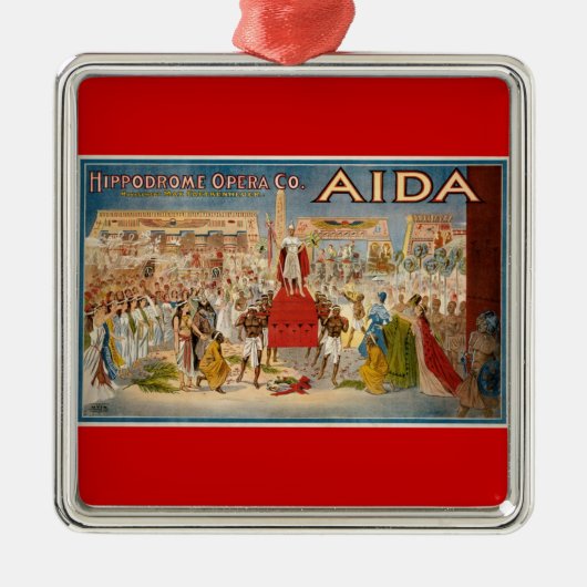  Opera Aida Artwork Metalen Ornament (Voorkant)