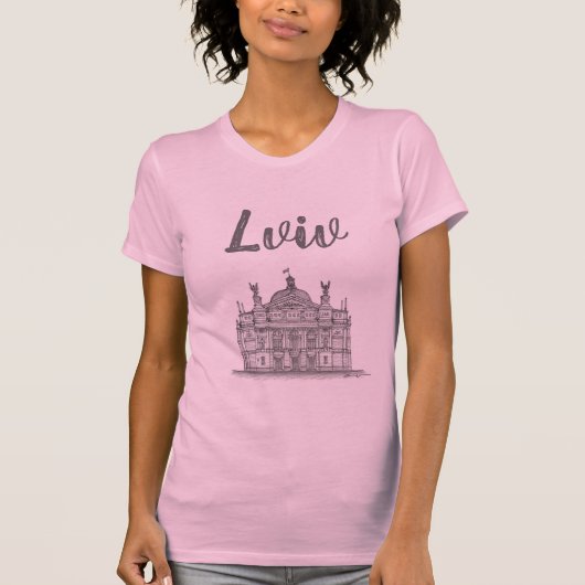Opera + Ballet Theater, Lviv, Oekraïne T-shirt (Voorkant)
