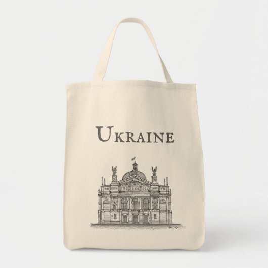 Opera + Ballet Theater, Lviv, Oekraïne Tote Bag (Voorkant)