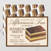 Opera Cake Bruiloftsshower Theeontbijt Feest Kaart (Voorkant / Achterkant)