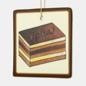 Opéra Cake Franse gebak Patisserie Dessert eten Keramisch Ornament (Links)