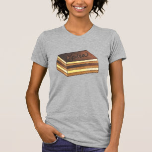 Opéra Cake Franse gebak Patisserie Dessert eten T-shirt