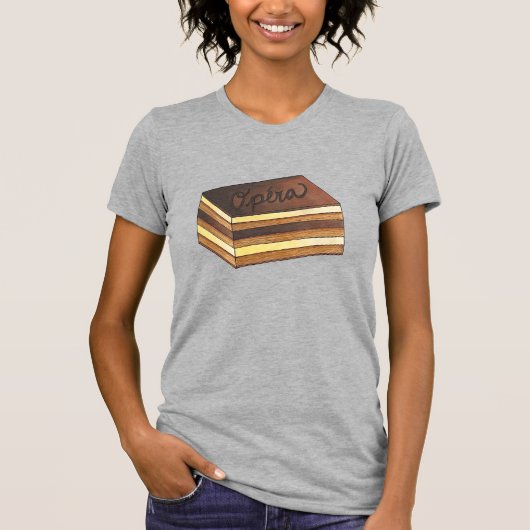 Opéra Cake Franse gebak Patisserie Dessert eten T-shirt (Voorkant)