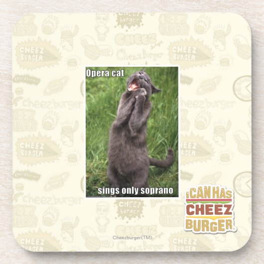 Opera Cat Drankjes Onderzetter (Voorkant)