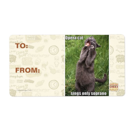 Opera Cat Etiket (Voorkant)