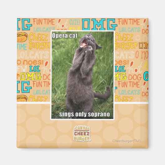 Opera Cat Magneet (Voorkant)