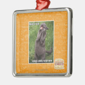 Opera Cat Metalen Ornament (Links)