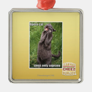 Opera Cat Metalen Ornament