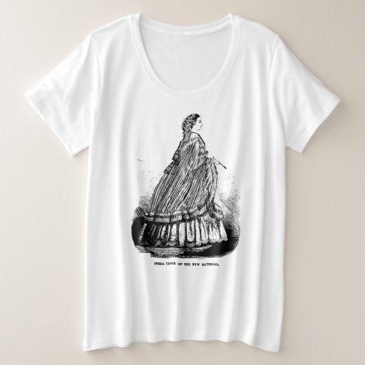 Opera Cloak van het nieuwe materiaal Grote Maat T-shirt (Design voorkant)