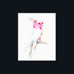 Opera Cockato Canvas Afdruk<br><div class="desc">Opera Cockato I van Jennifer Goldberger. Een tropische cocktait in een waterverf-stijl op een tak. | 164119Z</div>