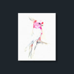 Opera Cockato Canvas Afdruk<br><div class="desc">Opera Cockato I van Jennifer Goldberger. Een tropische cocktait in een waterverf-stijl op een tak. | 164119Z</div>