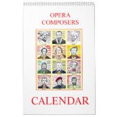 OPERA COMPOSERS wandkalender Kalender (Hoes)