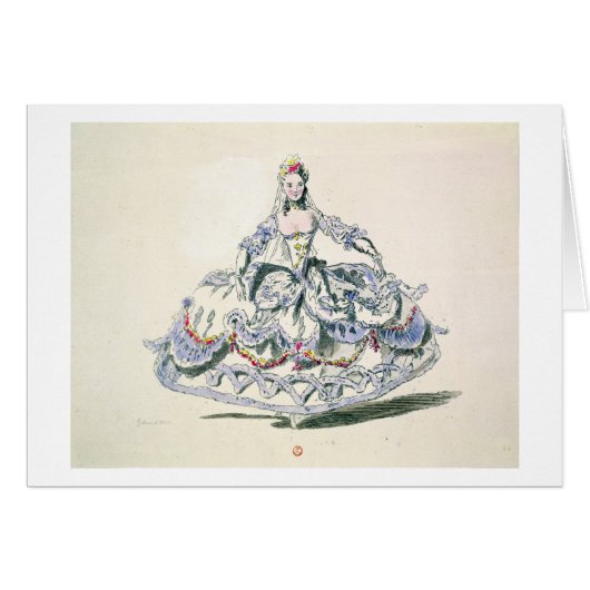 Opera Costume, van het Collectie van Menus Plaisir (Voorkant Horizontaal)