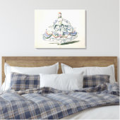 Opera Costume, van het Collectie van Menus Plaisir Canvas Afdruk (Insitu (Slaapkamer))