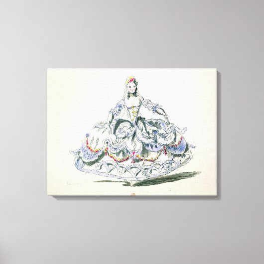 Opera Costume, van het Collectie van Menus Plaisir Canvas Afdruk (Voorkant)