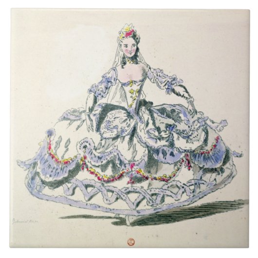 Opera Costume, van het Collectie van Menus Plaisir Tegeltje (Voorkant)