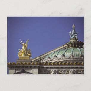 Opera de Paris Garnier in Parijs, Frankrijk Briefkaart