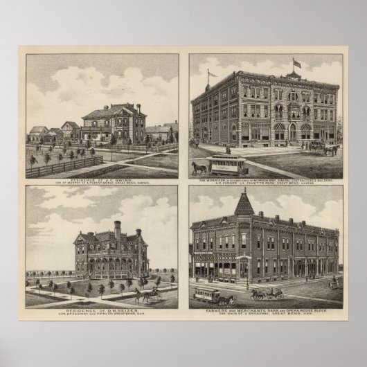 Opera House en Residenties in Kansas Poster (Voorkant)