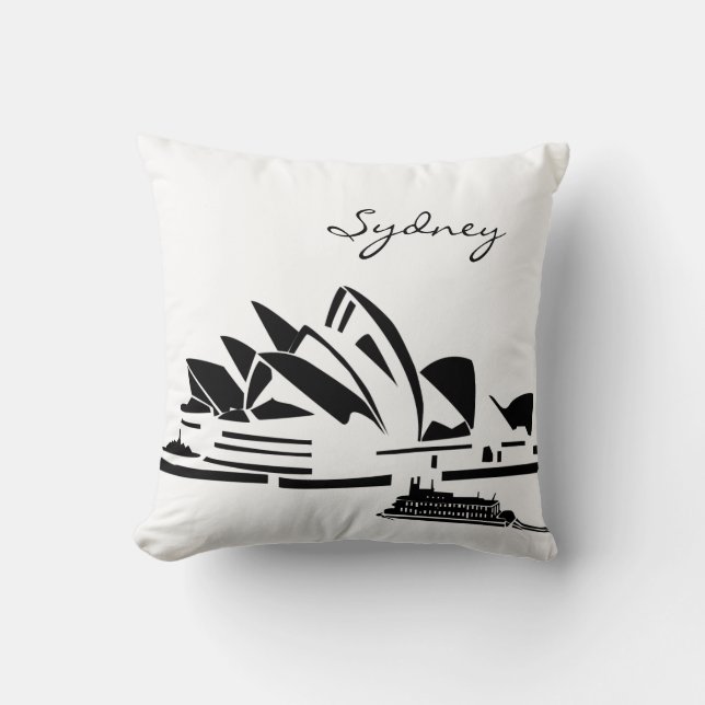 Opera House in Sydney Australia Landmark Pillow Kussen (Voorkant)