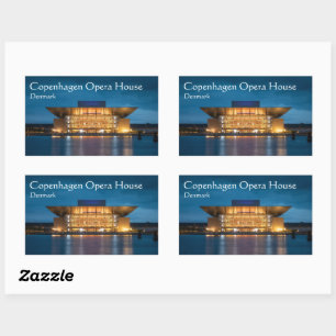 Opera House Kopenhagen Rechthoekige Sticker