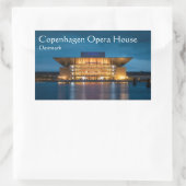 Opera House Kopenhagen Rechthoekige Sticker (Tas)