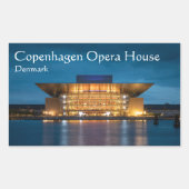 Opera House Kopenhagen Rechthoekige Sticker (Voorkant)