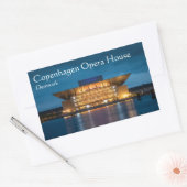 Opera House Kopenhagen Rechthoekige Sticker (Envelop)